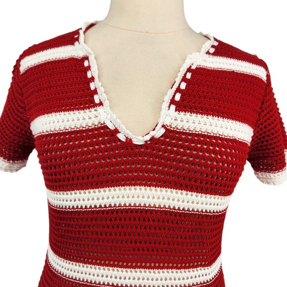 Boston Proper Sheer Crochet Beach Cover Dress - Picture 6 of 7